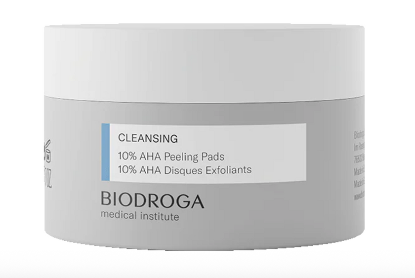 Biodroga Medical 10% AHA Cleansing Pads, 40ct.
